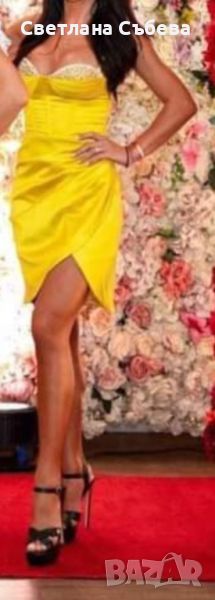 Елегантна рокля в жълто , снимка 1