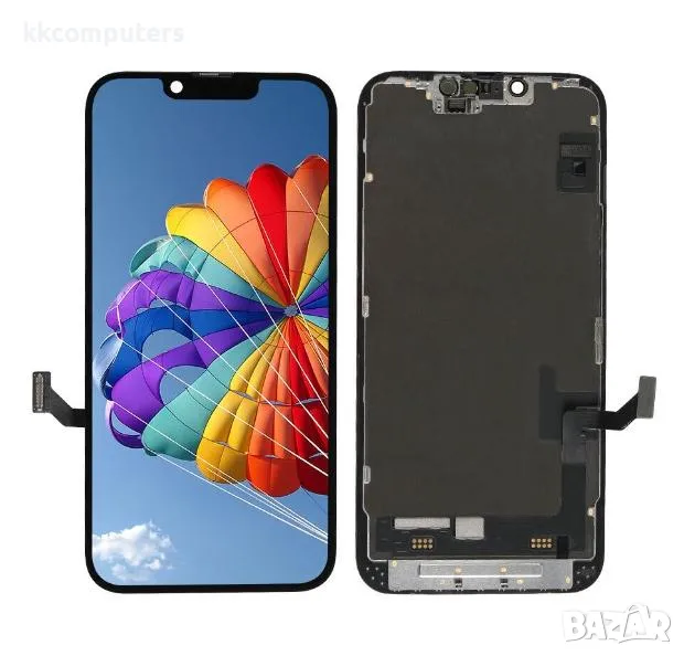 LCD Дисплей за iPhone 14 6.1 + Тъч скрийн / Черен / FOG Баркод : 483374, снимка 1