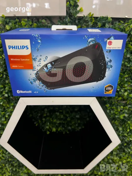 Преносима тонколона Philips TAS4807B00, Bluetooth, 10W, Waterproof, Черен - нова, снимка 1