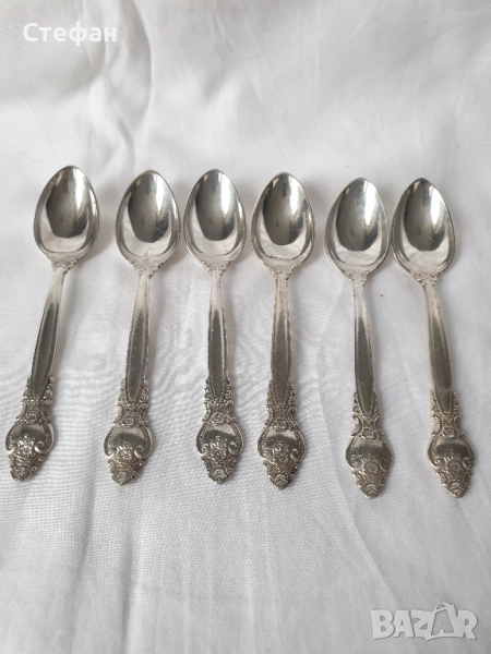 Комплект посребрени лъжички, снимка 1