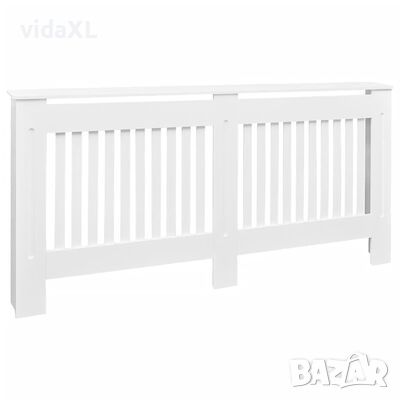 vidaXL Параван за радиатор бял, MDF, 172 см（SKU:244340, снимка 1