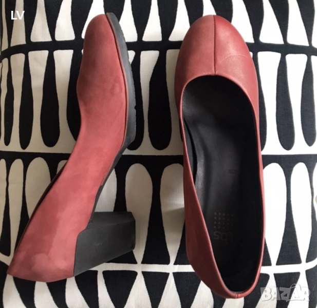 TBS червени обувки от естествена кожа #40, снимка 1