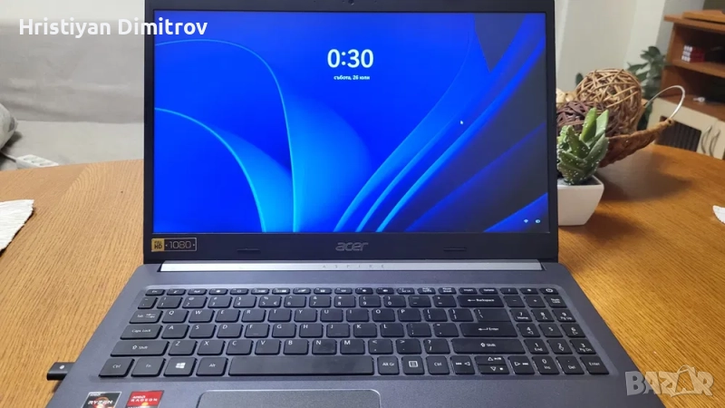 Лаптоп Acer Aspire 5 A515-44, AMD Ryzen™ 5 4500U, 15.6", Full HD, снимка 1