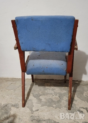 Ретро дървен стол с подлакътници за реставрация, снимка 7 - Столове - 52665017