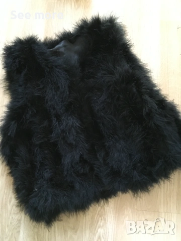 Елек от щраусови пера в размер S/M, снимка 5 - Елеци - 53180491