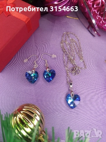 Комплект колие и обици , снимка 8 - Бижутерийни комплекти - 52772988