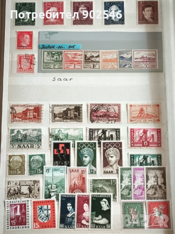 Класьор със стари германски марки , снимка 7 - Филателия - 52857708