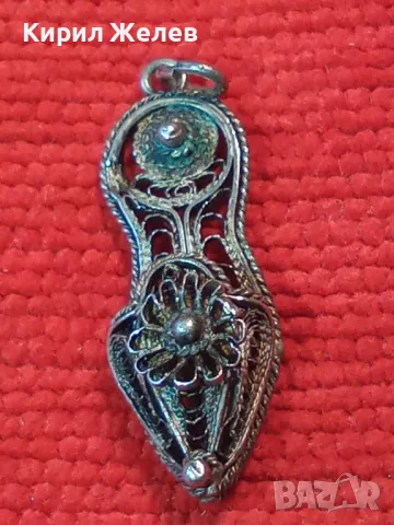 СТАРИНЕН ФИЛИГРАНЕН СРЕБЪРЕН МЕДАЛЬОН ЧЕХЪЛЧЕ СРЕБРО ВИСОКА ПРОБА ФИНА РЪЧНА МАЙСТОРСКА РАБОТА 20778, снимка 13 - Антикварни и старинни предмети - 49606504