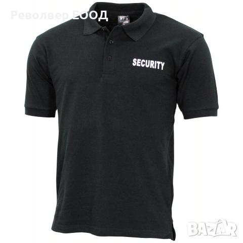 Блуза с къс ръкав Security 00865A black MFH, снимка 1 - Екипировка - 45052336