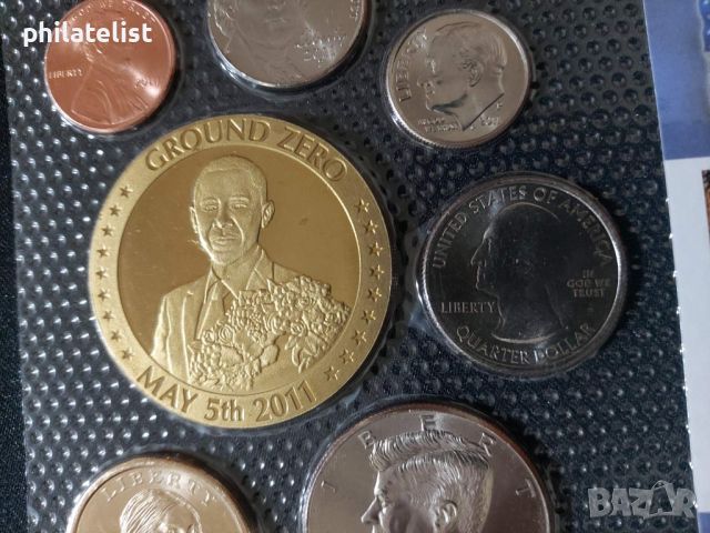 Комплектен сет - САЩ от 6 монети 2011 P + възпоменателен медал Барак Обама, снимка 2 - Нумизматика и бонистика - 45099840