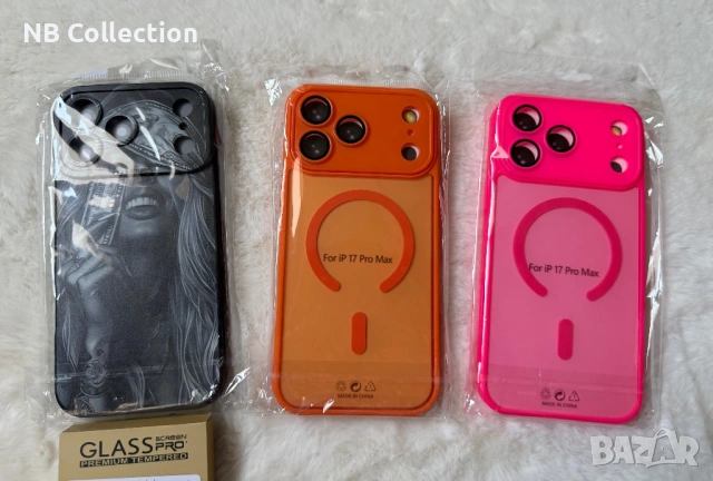 Кейсове MagSafe IPhone 17 Pro Max розов черен