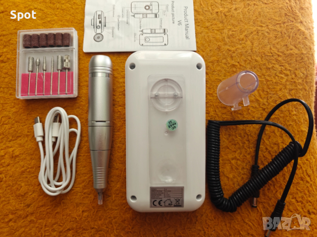 Преносима електрическа пила за нокти - маникюр и педикюр 45 000 оборот, снимка 4 - Продукти за маникюр - 51615084