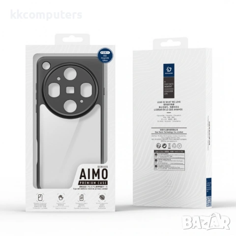 DUX DUCIS Aimo Прозрачен Калъф за Oppo Find X9 Ultra 5G - PC+TPU, 0.8mm защита, 1.2m SGS, REACH, Чер, снимка 7 - Калъфи, кейсове - 54265384