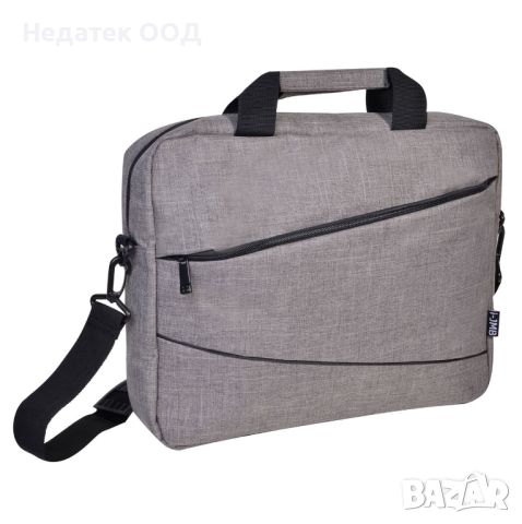 Чанта за лаптоп 15.6", За през рамо, Сива, 40x6.5x31 cm, снимка 1 - Други - 46397392