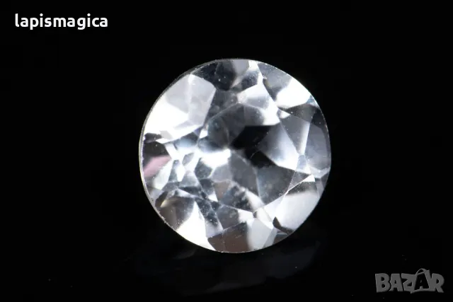 Бял топаз 0.98ct 6mm кръгла шлифовка #7, снимка 1 - Други - 47033199