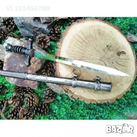 Кинжал - репродукция от втората световна война,с елементи и символи свързани с 3-ти Райх - хитлерист, снимка 2 - Колекции - 50673464
