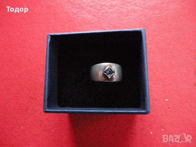 Сребърен пръстен с камък 24 