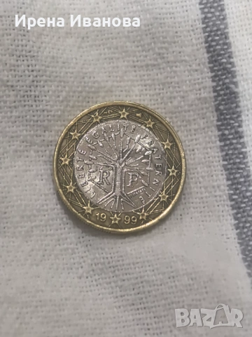 Монета 1€  1999г. Франция