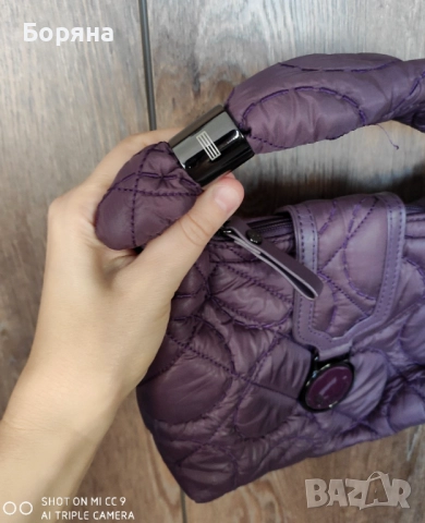 Tommy Hilfiger нова малка лилава капитонирана чанта, снимка 6 - Чанти - 52815878