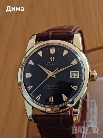 Omega Seamaster Автоматик Kалендар 14k Каса/Безел/SS, Черен Циферблат, Кал. 502, Реф. 2849 6 SC,, снимка 7 - Мъжки - 47760005