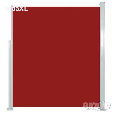 vidaXL Прибираща се странична тента, 160х500 см, червена（SKU:45463