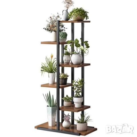 Нов Цветарник различни цветове черна/ бяла метална рамка, 6 етажерки, снимка 10 - Етажерки - 52083954