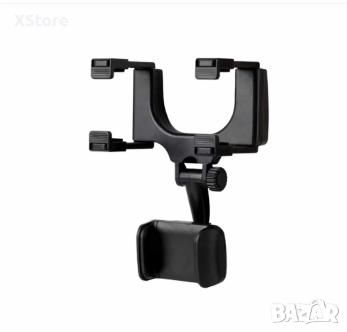 Въртяща се на 360 градуса стойка за кола за телефон,закрепване за огледало за обратно виждане, снимка 6 - Аксесоари и консумативи - 52484174