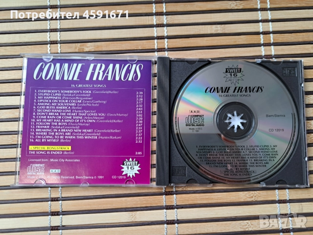 Connie Francis – 16 Greatest Songs, снимка 2 - CD дискове - 52005021