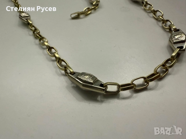 16.37гр 56см мъжки златен ланец версаче / златно колие / синджир / ланец / злато / златен / GOLD 585, снимка 7 - Колиета, медальони, синджири - 52028592