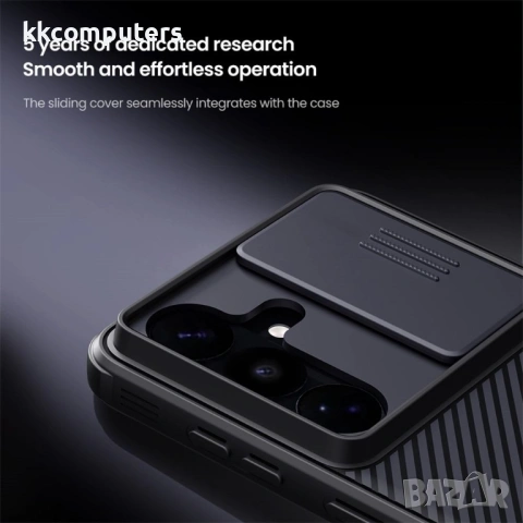 NILLKIN Camshield Pro за Samsung S26+ - PC+TPU, Плъзгащо капаче за камера, Черен, Вкл. Протектор, снимка 8 - Калъфи, кейсове - 53709858