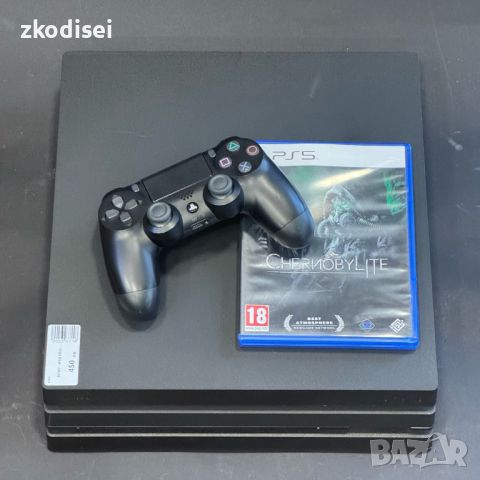 Конзола Sony - PS4 Pro с 1бр. джойстик и 1бр. игра, снимка 1 - PlayStation конзоли - 46461644