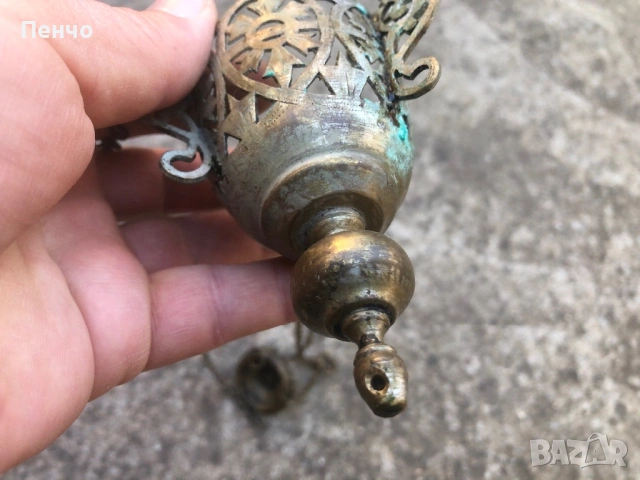 старо възрожденско кандило, снимка 13 - Антикварни и старинни предмети - 51146232