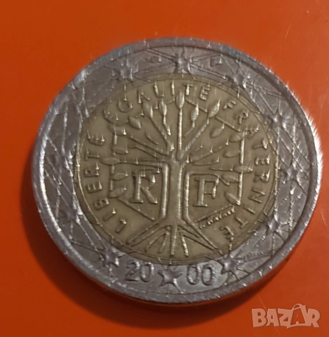 2 евро, 2000г., Франция, ”Дървото на живота” 