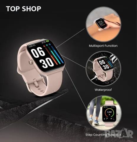 Смарт часовници RIZAMZ за жени - Alexa Вграден -1,95" TFT-LCD HD, снимка 4 - Смарт гривни - 49340647