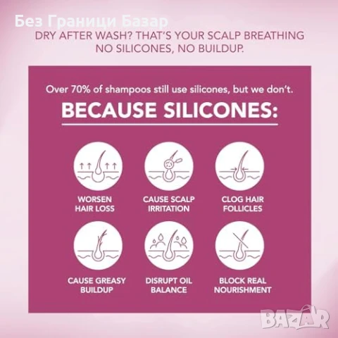 Нов Шампоан с лук и розмарин за растеж и сгъстяване на коса 500 мл грижа, снимка 4 - Продукти за коса - 51149639