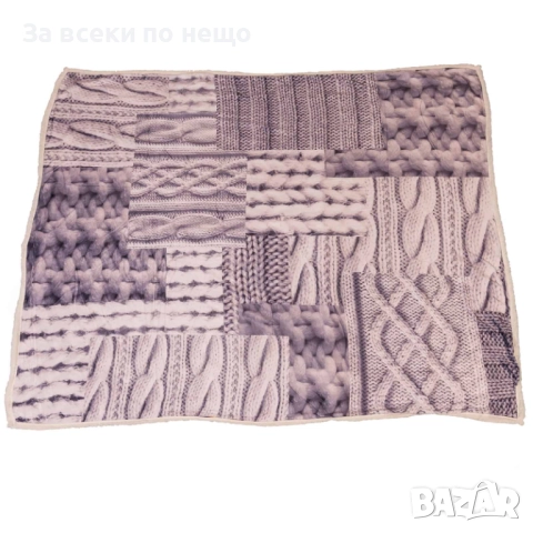 Пухкаво одеяло щампа плетиво сиво, 155*200 см Код P1446, снимка 2 - Олекотени завивки и одеяла - 52186823