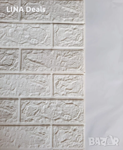 Декоративен 3D тухлен тапет за стени от PE пяна 77х70 см.