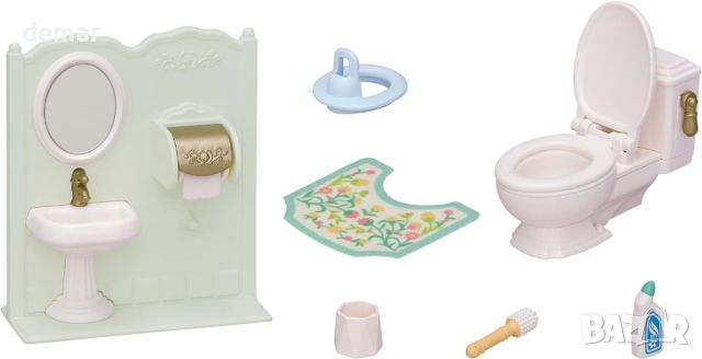 Sylvanian Families - 5740 Комплект тоалетна за куклена къща за малки деца, снимка 3 - Образователни игри - 45373688