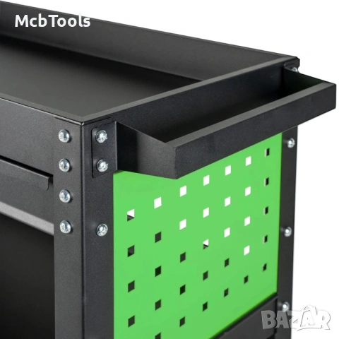 Количка за инструменти с три рафта, поставка за отвертки и чекмедже HAWEK, снимка 5 - Други инструменти - 53159208