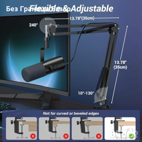 Нов Динамичен микрофон TONOR XLR USB за стрийминг подкаст с AI шумопотискане, снимка 8 - Микрофони - 54044998