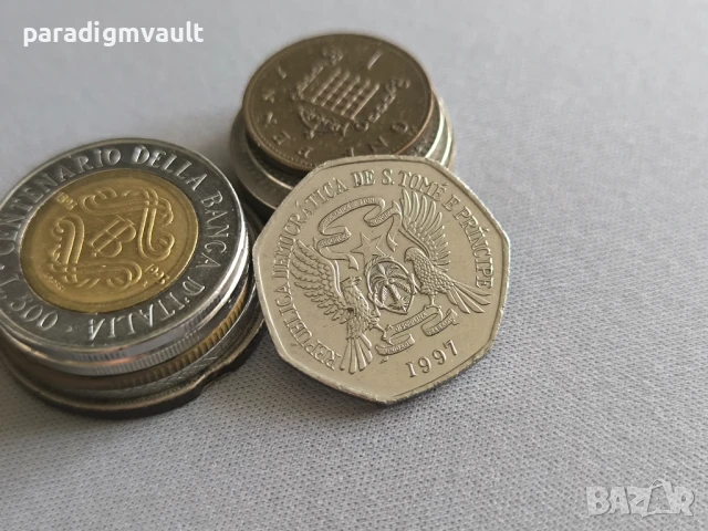 Монета - Сао Томе и Принсипи - 1000 добрас | 1997г., снимка 2 - Нумизматика и бонистика - 51220474