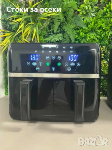 Двоен Air fryer T&G BEST COOKING 32847A0 - отделни LED дисплеи за всяка зона, снимка 4 - Фритюрници - 53226002
