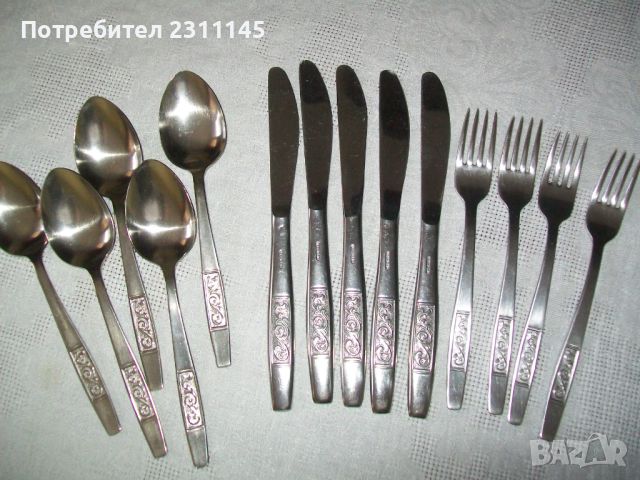 вилици, лъжици и ножове, руски, неползвани, снимка 1 - Прибори за хранене, готвене и сервиране - 46288738