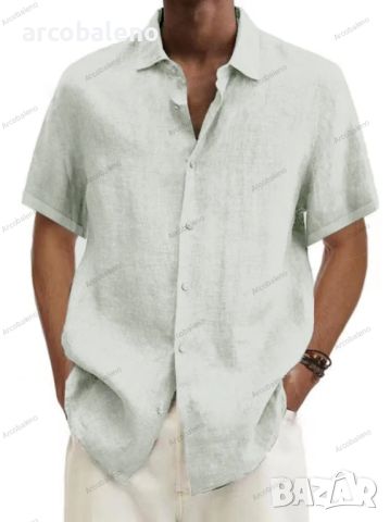 Мъжка ежедневна риза с къс ръкав, 9цвята , снимка 6 - Ризи - 45881572