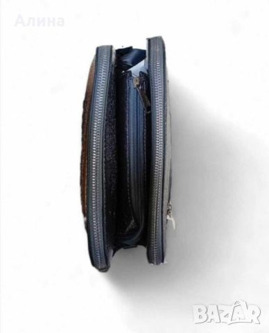 Елегантна дамска чанта за през рамо с 3 отделения с цип и дълга дръжка, снимка 3 - Чанти - 46302514