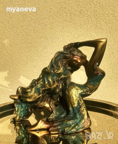 Статуетка горска нимфа,олицетворение на природните сили и поставка за вино., снимка 2 - Статуетки - 46367596