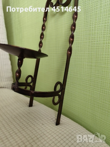 Свещник стенен желязо вис.33 см