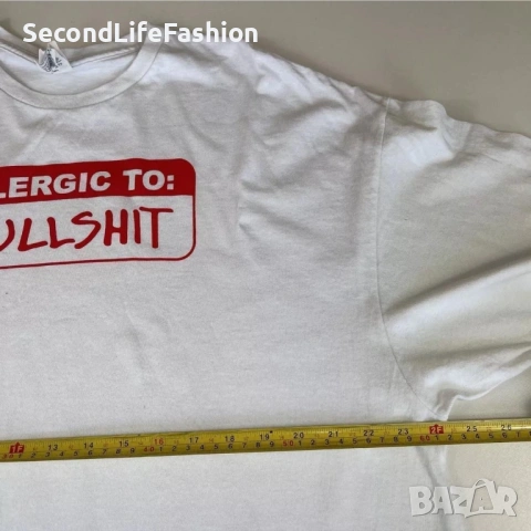 Delta Pro мъжка тениска винтидж Alergic to bullshit размер XXL, снимка 4 - Тениски - 54155185
