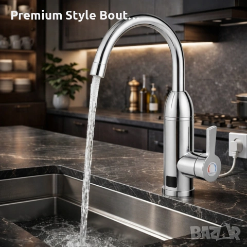 Електрически хромиран смесител с моментално загряване на водата и LCD екран - винаги топла вода, снимка 11 - Друга електроника - 53891301