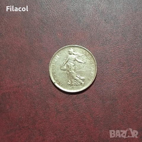 Франция 5 франка 1978 година, снимка 2 - Нумизматика и бонистика - 52915877